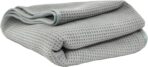 Chemical Guys Waffle Weave Gray Matter Microfiber Drying Towel - 25" x 36", Premium Blend Microfiber Towel with Soft-Banded Edging for Scratch-Free Car Drying, Ultra Absorbent