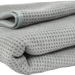 Chemical Guys Waffle Weave Gray Matter Microfiber Drying Towel - 25" x 36", Premium Blend Microfiber Towel with Soft-Banded Edging for Scratch-Free Car Drying, Ultra Absorbent
