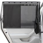 Car Window Shades, [2025 Updated] 2 Pack Car Sun Shade for Baby, Double Layer & Fully Open, Magnetic Back Window Curtain, Sun Shade Covers Privacy Screen