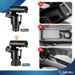 This Hill Cup Holder Tray for Car, 2 in 1 Detachable Car Food Table Tray with Solid Base & Phone Slot,Car Cup Holder Expander with 360°Rotation Tray for Travel Road Essentials - Image 5