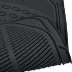 Heavy Duty 4pc Front & Rear Rubber Floor Mats for Car SUV Van & Truck - All Weather Protection Universal Fit - Image 9