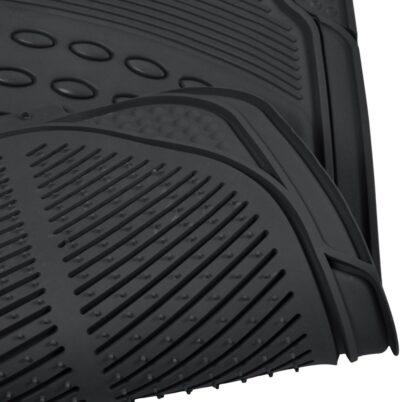 Heavy Duty 4pc Front & Rear Rubber Floor Mats for Car SUV Van & Truck - All Weather Protection Universal Fit - Image 9