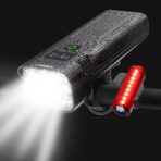 Bike Lights,Bike Light for Night Riding,10000Lumen LED Bike Headlight,Rechargeable Bike Headlight,Bright Bike Lights Front and Back with High Beam&Low Beam Light,Free Taillights