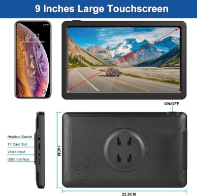 GPS Navigation for Car Truck Navigator - Navigation System 9 Inch Touchscreen, 2025 US/CA/MX Offline Maps Lifetime Free Update, Voice Guidance, Speed Cam Warning, Vehicle RV GPS para carros Trucker - Image 3