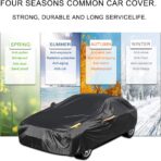 Full Car Covers for Sedan, Car Cover Waterproof All Weather Windproof Dustproof UV Protection Scratch Resistant Indoor Outdoor Univers - Image 7