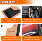 4PCS Universal Car Mud Flaps, Flexible Bendable Car Splash Guards Set with Fastener Rivet Clips, Universal Off-Road Front & Rear Mudguard Accessories for Pickup, SUV, Truck (Black) - Image 6