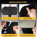 Windshield Sun Shade, Car Sun Shade Windshield, Reflector Sunshade Offers Ultimate Protection for Car Interior, Reflective Polyester Blocks Heat for Cars,Trucks,SUVs (57 x 31.5 in) - Image 5