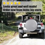 Spare Tire Cover, Silver Wheel Cover PVC Leather Waterproof Dust-Proof Universal Fit for Jeep Trailer RV SUV Camper Vehicle (14 Inch) - Image 7