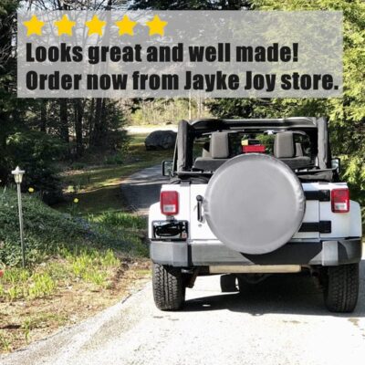 Spare Tire Cover, Silver Wheel Cover PVC Leather Waterproof Dust-Proof Universal Fit for Jeep Trailer RV SUV Camper Vehicle (14 Inch) - Image 7