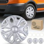 Nilight Wheel Cover Hubcaps 16 Inch for Ford Transit 150 250 350 350HD 2015 16 17 18 19 20 21 22 23 24 2025 Steel Wheel with 5 Lug 16 Hub Caps Set of 4 Rim Protector Wheel Covers Replacement, Silver - Image 2