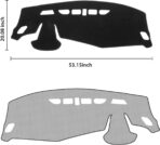 KUST Black Dash Cover for Chevrolet/Chevy Trax 2024 2025 2026 Polyester Dashboard Cover Non-Slip Interior Accessories for Chevrolet/Chevy Trax Custom Fit Dash Mat Sunshade Windshield No Glare - Image 2