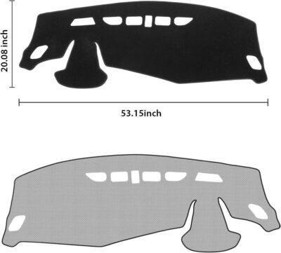 KUST Black Dash Cover for Chevrolet/Chevy Trax 2024 2025 2026 Polyester Dashboard Cover Non-Slip Interior Accessories for Chevrolet/Chevy Trax Custom Fit Dash Mat Sunshade Windshield No Glare - Image 2
