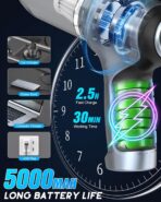 18000Pa Car Vacuum Portable Cordless, 5000mAh High Power Cordless Vacuum Cleaner, 120W Portable Vacuum for Car, Office, Pet and Home Cleaning - Image 5