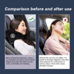 Really Cozy Car Headrest Pillow, Car Neck Pillow for Driving with Adjustable Strap, 100% Memory Foam and Breathable Removable Cover, Ergonomic Design - Car Pillow for Neck Pain Relief(Linen gray, 1PC) - Image 7