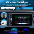 Upgrade Wireless Double Din Car Stereo with Carplay, Android Auto, Bluetooth, 4-Channel RCA, High Power, 2 Subwoofer Ports, 7" HD Capacitive Touchscreen Car Radio, Backup Camera, Audio Receiver - Image 4