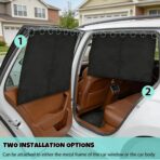 Car Window Shades, 2 Pack Magnetic Double Layer Window Shade for Baby in Car, Adjustable Privacy Blackout/See-Through Back Window Curtains for Baby Kids UV Protection - Image 7