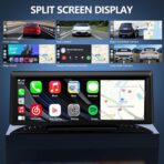 Wireless CarPlay Screen with 2K Dash Cam, 8.1" Portable Touchscreen Car Stereo with CarPlay & Android Auto, 1080P Backup Camera, Voice Control, Bluetooth, Mirror Link, GPS Navigation - Image 7