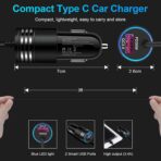 48W Super Fast Car Charger USB C Rapid Android Car Adapter with 30W Built-in Type C Fast Charging Cable for Samsung Galaxy S26 S25 S24 S23 Ultra S22 S21 S20 FE A16 A15 A14 A54 A53 A23 A13 Z Flip 7 6 - Image 5