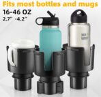Car Cup Holder Expander, Cup Holder Extender Adapter for Car with Adjustable Base, Fits YETI 24/36/46oz, HydroFlask 32/40oz, Large Water Bottles in 2.7"-4.2" (16-46 OZ) - Image 3