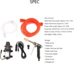 Car Washer Kit,100W Electrical Car Wash Pump Portable High Pressure 12V130PSI Car Washer Kit with Cigarette Lighter Adapter for Car, Garden, Pets Cleaning, Automatic On/Off Switch - Image 7