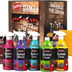 CarPlan Demon Car Wash Kit - 7 Piece Set Includes Car Wash Soap, Wheel Cleaner, Tire Shine, Interior Cleaner, Demon Shine, Air Freshener & Sponge
