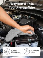 Fantasticlean Microfiber Cleaning Cloth Roll -75 Pack, Tear Away Microfiber Towels, 12" x 12", Reusable, Washable, Scratch Free, Ultra Absorbent Dishcloth for All-Around Cleaning Supplies (Grey) - Image 9