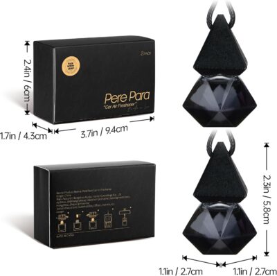 Luxury Perfume Scented Car Air Freshener - Hanging Essential Oil Diffuser with 90-Day Long-Lasting Fragrance, Premium Gift for Women(Pure white linen Scent, 2 x 8ml) - Image 4