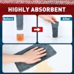 Microfiber Cleaning Cloths Bulk-15 Pack, Gray Microfiber Towels for Cars, Ultra Absorbent Microfiber Towel Weave Grime & Liquid for Streak-Free Mirror Shine - Car Washing Cloth, 12x12 inches - Image 2