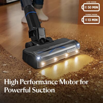 Bissell PowerClean FurGuard 280W Self-Standing Cordless Vacuum w/Self-Cleaning Brush Roll, Strong Suction, Removeable Battery, Wall Mount, Upholstery Tool & Bright Headlights - Image 6