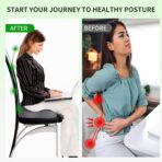 Memory Foam Buttocks Cushion for Office Chair Truck Driver Truck Seat Cushion Ergonomic Driver Seat Cushion with Lumbar Support & Sciatica Back Pain Relief, Car Seat Cushions for Driving - Image 2