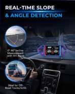 OBD2 HUD Head Up Display, Digital Speedometer Gauge for Car Truck SUV, Real-Time Speed/RPM/Fuel Economy Monitor, Plug & Play OBDII GPS HUD with RGB Light - Image 5