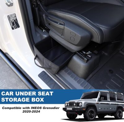Compatible with Ineos Grenadier 2020-2024 Under Seat Storage Tray, Customized Oxford Cloth Driver Passenger Underseat Hidden Organizer Tool Box Organizer with Anti-slip and Handle (1PCS) - Image 7