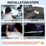 ZATOOTO Tesla Model Y Car Window Shades 4Pack | Clear for Safe Driving | Bluish-Purple for Passenger Comfort | UV Protection | Static Cling Side Window Sun Shade Blocker with Storage Bag | 2020-2024 | - Image 9
