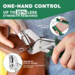 Professional Grommet Tool Kit with 3/8 Inch Eyelets - Heavy Duty Metal Grommet Press for Fabric, Leather, Tarps, DIY and Crafts, Tonmifr Grommet Kit with Hole Cutter, Pliers & 300 Pcs 10mm Grommets - Image 6