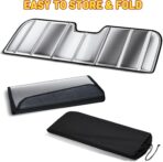 Windshield Sun Shade for Chevrolet Silverado/GMC Sierra 1500/2500HD/3500HD for 2019-2026, Foldable Front Window Shade with 3-Layer Reflective Material to Keep Car Cool - Image 6