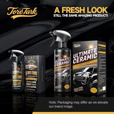 Real Ceramic Coating for Cars Polish (16 Fl Oz), Unmatched Shine Car Wax Coating Spray, No Pungent Smell, Quick Detailer Spray Wax, Lasts 50+ Washes Car Paint Sealant, Truck Accessories - Image 9