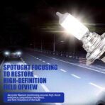 Pack-2 Car H7 Halogen Bulbs, 55W 12V Quartz Lamp, Super Bright Beam Low/High Beam Fog Light Replacement, All-in-one Plug and Play Bulb, Universal Lighting Accessories for Cars (White Light) - Image 5