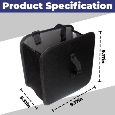 Car Trash Can, Foldable Trash Can Collapsible Hanging Trash Bag for Car Seat, 2 Gallons Leakproof Garbage Bags, Cars Must Haves Interior Accessories Essentials - Image 2