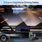 Farmogo Mud Flaps for Tesla Model Y Juniper Accessories 2025 2026 - [with Yellow Warning Strip] No Drilling Required Splash Guards All-Weather Body Kits for Tesla Model Y Accessories Black (Set of 4) - Image 3