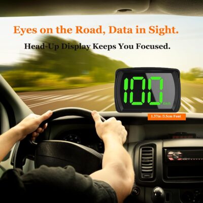 Digital GPS Speedometer MPH, Heads Up Display with Large LED Font, Golf Cart Universal HUD Speed Meter for Car, Truck, Motorcycle - Image 3