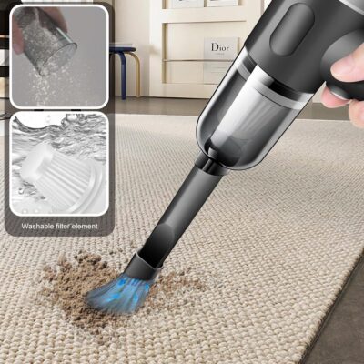 YUNYILAN Wireless Handheld Car Vacuum Cleaner High Power Rechargeable Household Mini Vacuum, Vacuum for Desk, Home and Office Dust Cleaning, Protable Vacuum Cleaner for Car - Image 4