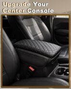 Armrest Cover for Jeep Wrangler JL Center Console Pad with Organizer Storage Pockets, Black Faux Leather Arm Rest Lid Cushion Accessories (2018-2026 Wrangler JL/Gladiator JT) - Image 2