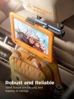 LISEN for iPad Holder Car Road Trip Essentials Activities for Kids Travel Gifts Car Accessories for Women Interior, Truck Accessories 3in1 Tablet Holder Back Seat Car Organizer Camping Headrest - Image 6