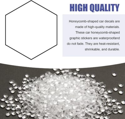 30 Grids Honeycomb Graphics Car Door Decals, Reflective PVC Car Side Body Sticker, Auto Body Modification DIY Vinyl Decal, Universal for Most Cars (Black) - Image 3