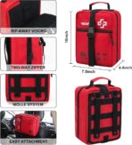 400 Piece Large First Aid Kit Premium Emergency Kits for Home, Office, Car, Outdoor, Hiking, Travel, Camping, Survival Medical First Aid Bag, Red - Image 4