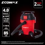 ECOMAX Ultra Quiet Shop Vacuum Wet and Dry 6 Gallon, Shop Vac 4 HP, 80% Quieter Operation, 3X Longer Motor Lifespan, Powerful & Portable for Home, Garage, Jobsite, Workshop - Image 5