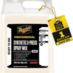 Meguiar's D15601 Synthetic X-Press Spray Wax for Car Detailing, Creates a Deep Shiny Look, Can Be Applied to Wet or Dried Paint and In Direct Sunlight, Moisture Rolls Off Waxed Paint, 1 Gallon