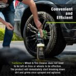ExoForma Wheel & Tire Cleaner - Removes Built-Up Brake Dust, Dirt & Grime - Improves Dressing Performance - 2-in-1 Formula - Chosen by Pros (16 FL Oz) - Image 2