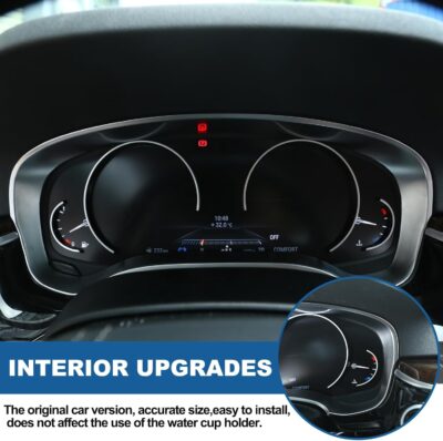 Center Console Dashboard Meter Panel Frame Trim Compatible with BMW 5 Series G30 G38 2018-2022,Car Dash Instrument Panel Speedometer Frame Molding Cover Trim Accessories (ABS Chrome) - Image 4