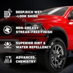 Ceramic Tire Shine, High Gloss Tire Coating, Give Tires a Deep Wet Shine and Long-Lasting Protection, Non-Greasy Ceramic Tire Coating for Car, Truck & SUV - Image 4